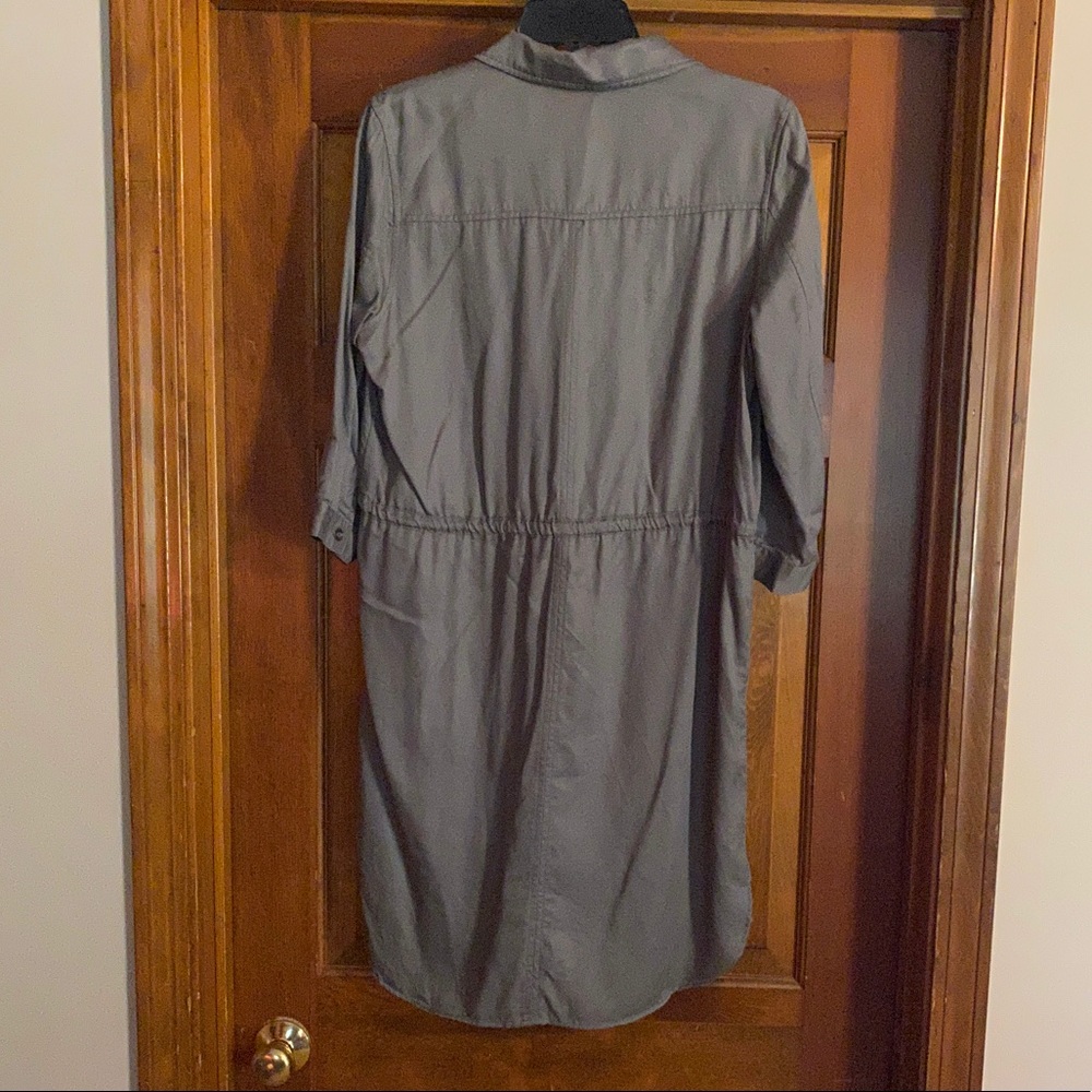 French Connection Green Gray Button Front Shirt D… - image 4